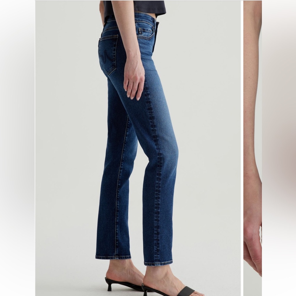 AG Mari Mid-Rise Slim Straight Dark Blue Jeans - Size 26 (brand new) - Picture 7 of 10